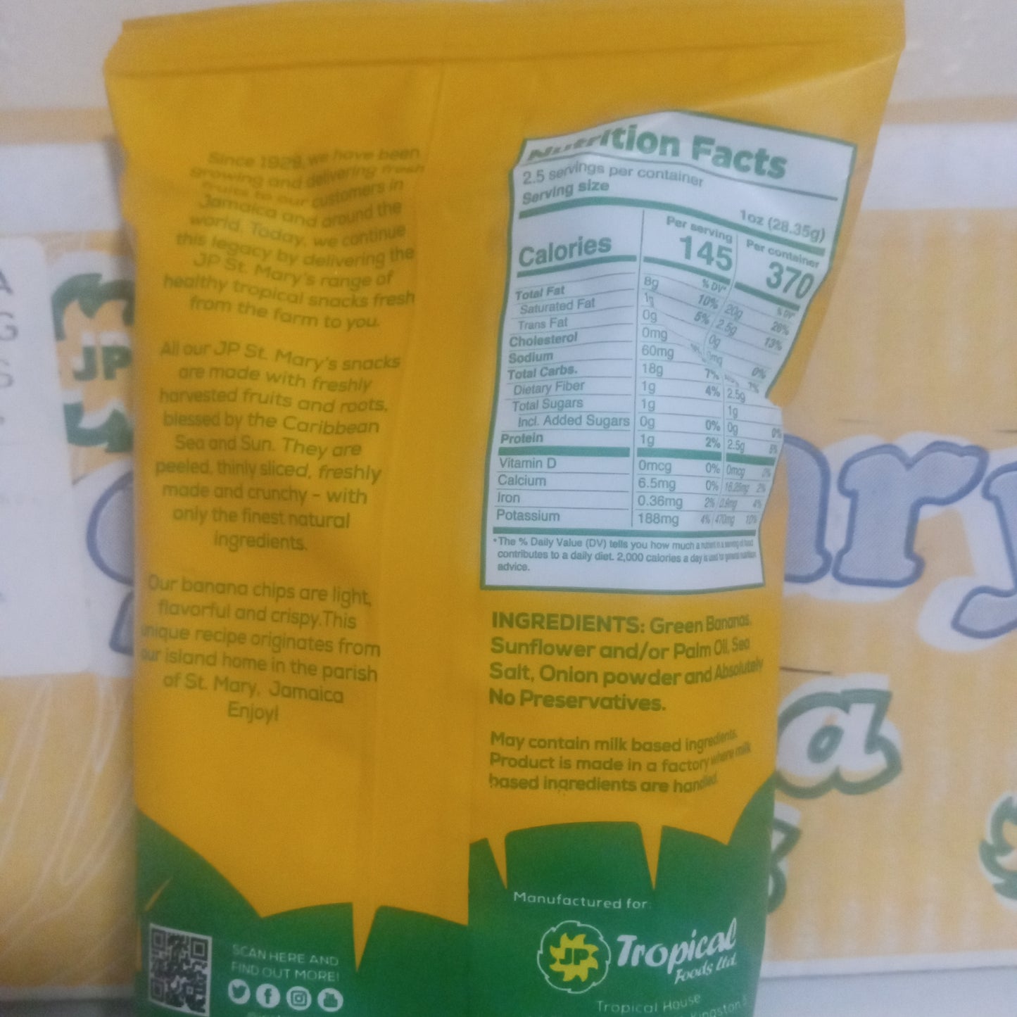 St. Mary Banana Chips. (Genuine Jamaican) 71g Sales