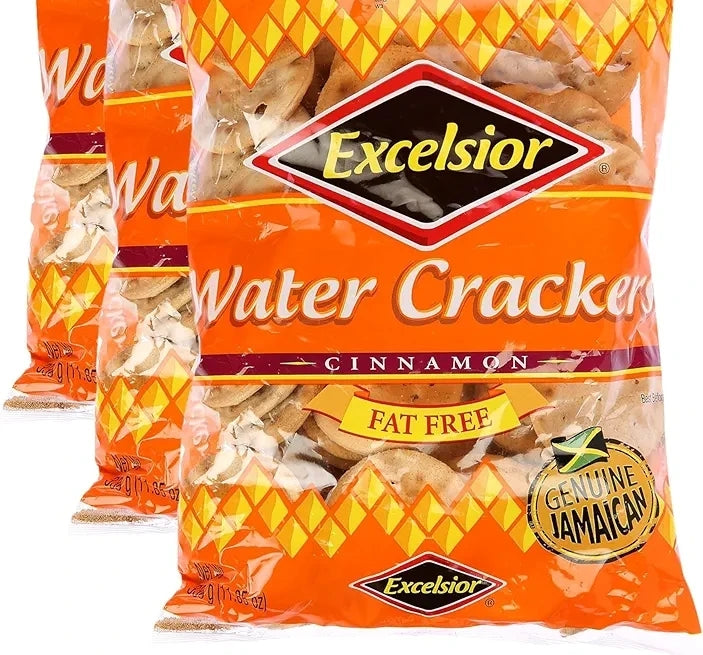 Excelsior water crackers Cinnamon flavor family size large pack.(336g)