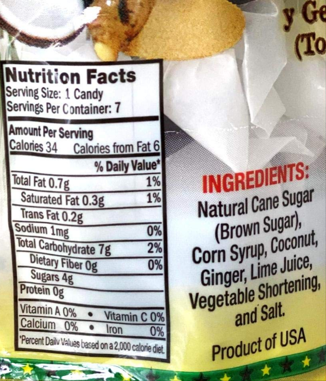 Coconut Candy(Busta) by Ocho Rios Bakery 2oz (7 pieces per pack). (Jamaican style).