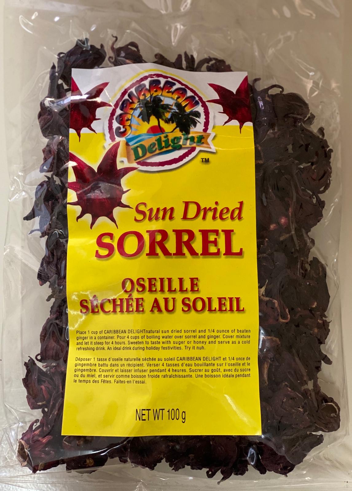 Sorrel Sun Dried (Caribbean Delight Brand) 100g