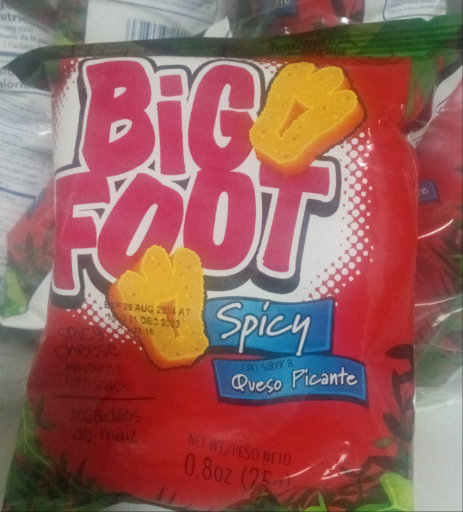 Big Foot Spicy Cheese Flavor Corn Snacks  Sales 2pk $1.00 from , to(Jamaican 20g)