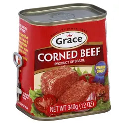 Grace Corned Beef (340g) Jamaican flavor.