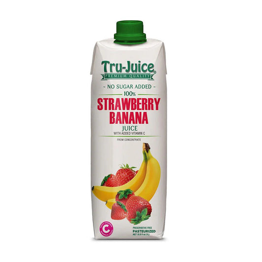TRU-JUICE Strawberry , Banana,fruit Juice  (Homemade) Jamaican flavor 16.9 oz per box.